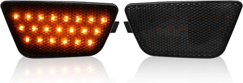 LED Amber Side Marker Lights Lamps Fit for Chevy Cruze 2011-2015, Driver and Passenger Side Front Bumper Lamps, Smoked Lens Sidemarkers, 2 Pcs...