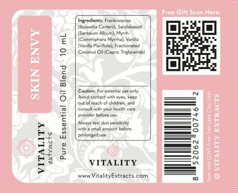 Vitality Extracts Skin Envy - Face Moisturizer Serum, Coconut Oil, Collagen, Vitamin E, Vegan, Frankincense Essential Care, Sandalwood Soothing...
