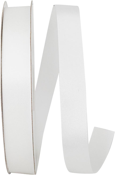 Reliant Ribbon Single Face Satin Allure Sfs Ribbon, 7/8 Inch X 100 Yards, White...