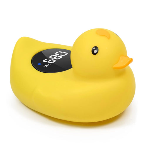 Duck Bath Thermometer Mamtopia Upgrade Baby Bath Water Temperature Warning Thermometers Bathroom Safety Auto ON/Off Bathtub Thermometer Floating T...