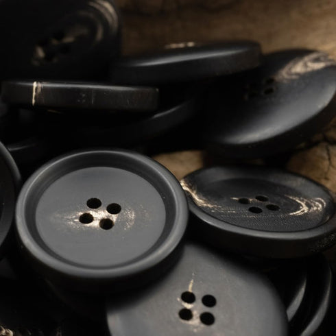 11 Pieces Natural Horn Buttons for Blazer and Suit, 20mm 15mm Genuine Buffalo Buttons for Men Women's Sport Jacket Coat Uniforms Sweaters Black...