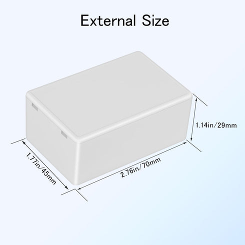 Project Box 8 Pieces Electrical Box Small Junction Box ABS Plastic Enclosure Power Electronic Case White 2.76" x 1.77" x 1.14"(70 x 45 x 29mm)...