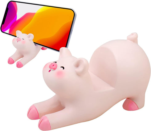 Pig Phone Stand Cute Office Desk Accessories Cellphone Holder Home Decor Lovely Gift (Shape A)......