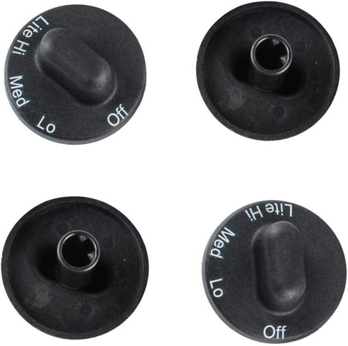 Assollve (4-Pack 71001641 Replacement Range Burner Control Knobs, Compatible with Jenn Air May-tag Part Number 71001641 AP4088491 PS2077264 WP71001641