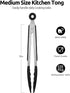 600ºF Heat Resistant Kitchen Tongs: U-Taste 9 inch Silicone Cooking Tong with Firm Sealed Non Stick Rubber Tips & Silicon Coated 18/8 Stainless St...