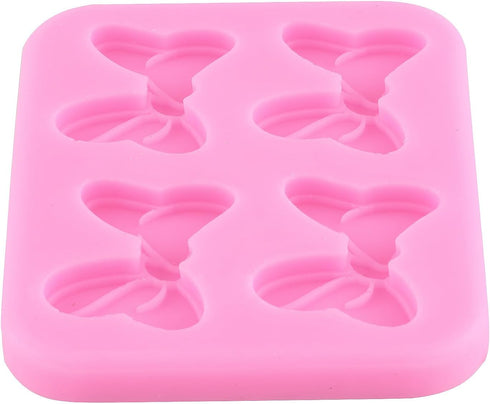 Bows Silicone Mold Mini Bow Fondant Molds Cartoon Butterfly Tie Edible Cartoon Cake Molds For Cake Decorating Cupcake Topper Chocolate Candy Gum P...