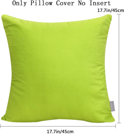 Thmyo 4-Pack 100% Cotton Comfortable Solid Decorative Throw Pillow Case, Square Cushion Cover Pillowcase Sublimation Blank Pillow Covers DIY Throw...