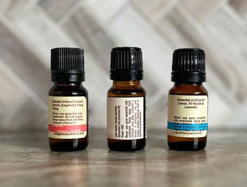 Fabulous Frannie Freedom Set made with pure essential oils comes with Celebration Blend, Romance Blend and Vanilla 10ml (Pack of 3)...