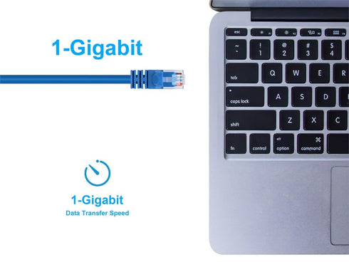 Monoprice 14FT 24AWG Cat6 550MHz UTP Ethernet Bare Copper Network Cable - Blue...