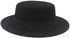 Fashion Black Wool Blend Flat Brim Elegant Fedora Hat Panama Style Bowler Cap Jazz Hat with Belt for Winer Autumn...