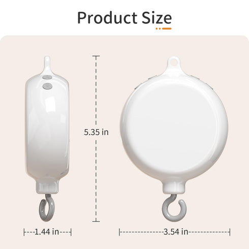 FEISIKE Crib Mobile Motor, Baby Music Box Spinner with 3 Modes?Spin Only, Music Only, Spin & Music 0-100 Volume Control,35 Lullabies,Portable Soun...