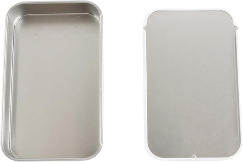 Vagocom 2pcs Empty Metal Push-Pull Storage Boxes,3.15x1.93x0.55inch / 8x4.9x1.4cm Mini Containers with Lids for Bandaid,Seed,Match,Crafts,Sewing(W...