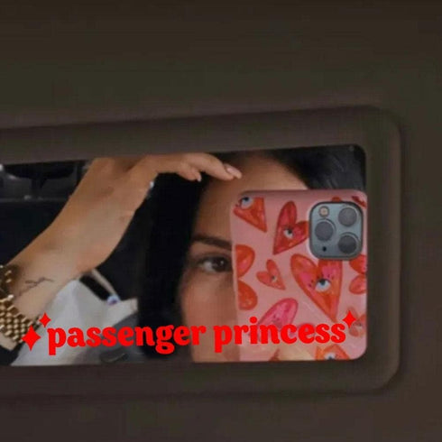 Passenger Princess Decal Sticker Car Mirror Sticker Cute Funny Rearview Mirror Sticker Vinyl Truck Window Sticker Rearview Mirror Car Decoration W...