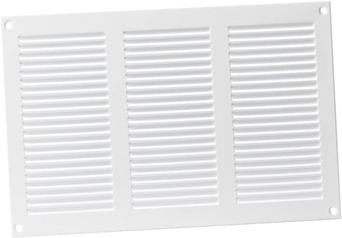 EUROPLAST 12x8 inch Vent Cover with Screen Mesh - White Register Vent Cover - Metal Air Return Grill - HVAC Vent Register for Home Improvement - C...