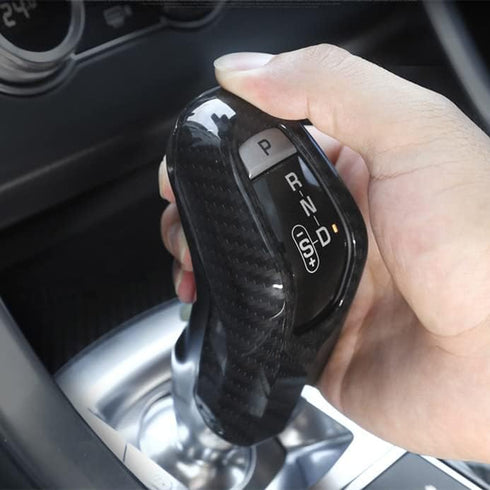 Qiilu Shift Gear Cover, Carbon Fiber Car Gear Shift Knob Trim Sticker Protector for Range Sport 2014-2017...