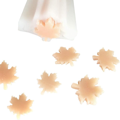 EchoDone Maple Leave Tube Column Silicone Soap Candle Mold Embed Soap Making Supplies Silicone Mold for Soap...