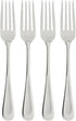 Oneida Satin Sand Dune Everyday Dinner Forks, Set of 4, 18/0 Stainless Steel, Silverware Set, Dishwasher Safe...