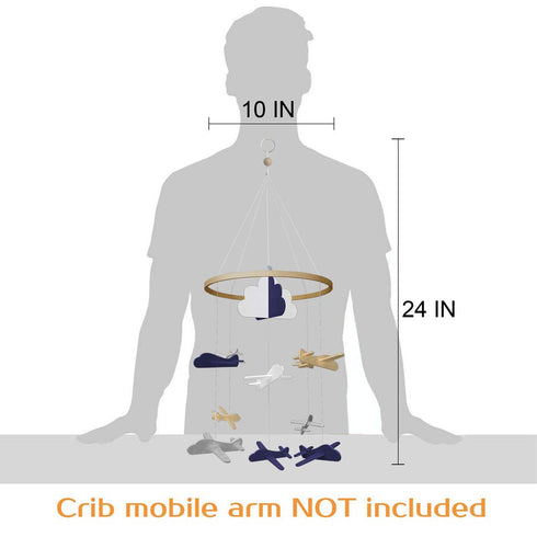 GIFTSFARM Baby Crib Mobile, Airplane Baby Mobile, Crib Mobile for Boys Nursery Decor...