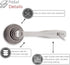 Stainless Steel Measuring Spoons - 5 Piece Heavy Duty Measuring Spoon Set for Dry Food, Spices or Liquids...