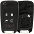 KeylessOption Keyless Entry Car Remote Start Flip Key Fob Shell Case Button Pad Outer Cover for 2011-2015 Chevy Volt OHT05918179...