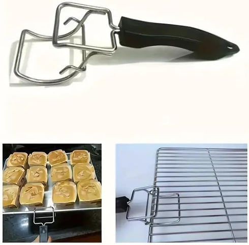 (2-PCs) Air Fryer Convection Toaster Oven Tray Extractor,Grills Extractor,Grills Clip,Scald Resistant Clip,Durable Handle Tool, Oven Tray Handle, ...