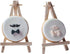 SK 12pcs Mini Wooden Easels Display Stand Photo Painting Display Portable Tripod Holder Stand- 6Inch (Wood)...