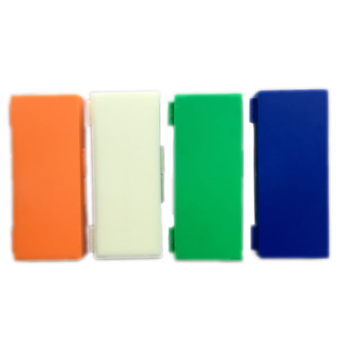 50-Place Microslide Slide Microscope Box Colors, Blue, Green, Orange, White(Pack of 4)...