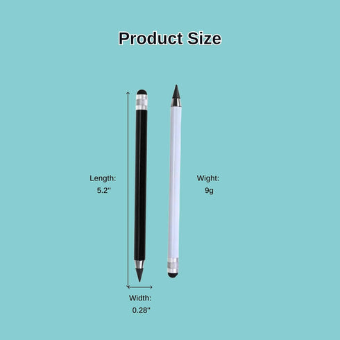2Packs Stylus Pen for iPad, 2 in 1 Stylus Pen Universal for iPad/iPhone All Capacitive Touch Screens, Pencil Writing On Paper for Children/Student...