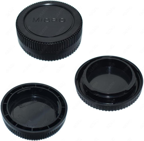 Body Cap & Rear Lens Cap Cover for Olympus E-M10 Mark IV III II E-M1 E-M5, Panasonic Lumix G9 G7 G95 G85 GH6 GH5 GH5S GH4 GH3 GX85 GX9 GX8 GF9 GF1...