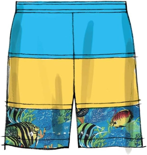 McCall's Patterns M6548 Children's/Boys' Shirt, Top and Shorts, Size CHJ (7-8-10-12-14)...