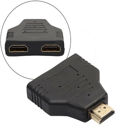 SaiDian 1Pcs HDMI 1 in 2 Converter 1080P Male to Dual HDMI Female DVD Audio Splitter Adapter HD Conversion Plug...