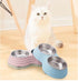 Angeer Dog Bowl Pet Bowl Anti Overturning and Anti Slip Double Bowl Dog Bowl Dog Plate Cat Bowl Stainless Steel Easy to Clean Drinking Water Bowl ...