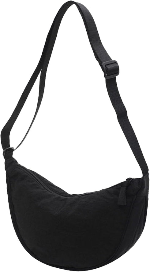 Crossbody Bag Nylon Crescent Bag Women Lightweight Small Hobo Bag with 2 Pack Inner Dumpling Bag Casual...