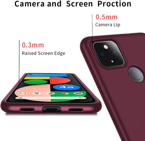 X-level Google Pixel 4a 5G Case Thin Ultra Slim Fit Mobile Phone Case Soft Flexible TPU Matte Finish Light Coating Grip Full Protective Phone Back...