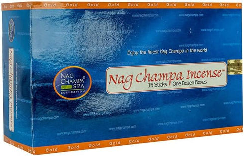 Nag Champa Gold Incense 15 Sticks - 12 Boxes (180 Total)...