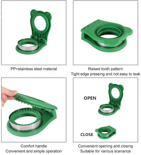 Uncrustable Sandwich Maker,Sandwiches Pocket Circle Shape 3.7Inch Sandwich Cutter and Sealer,Sandwich Cutter for Kids Breakfast and lunchboxes (Gr...