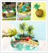 12Pieces 3.15-inch and 5.5-inch Green Palm Tree Cake Topper Decorated with Coconut Cake Topper Cake Decoration or Model, Sand Table Decoration....
