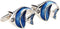 Angel Fish Angelfish Blue Fish Fishing Pair Cufflinks in a Presentation Gift Box & Polishing Cloth...