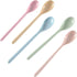 5Pcs Melamine Long Handle Mixing Spoon 7.2 Inch, Coffee Spoons Colorful Plastic Latte Machiatto, Tall Iced Tea, Ice Cream Sundae, Cocktail, Hot Ch...