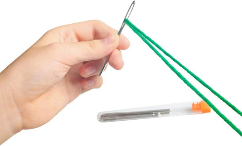 Hekisn Large-Eye Blunt Needles, 12 Pieces Pro Quality Stainless Steel Yarn Knitting Needles, Sewing Needles, Crafting Knitting Weaving Stringing N...