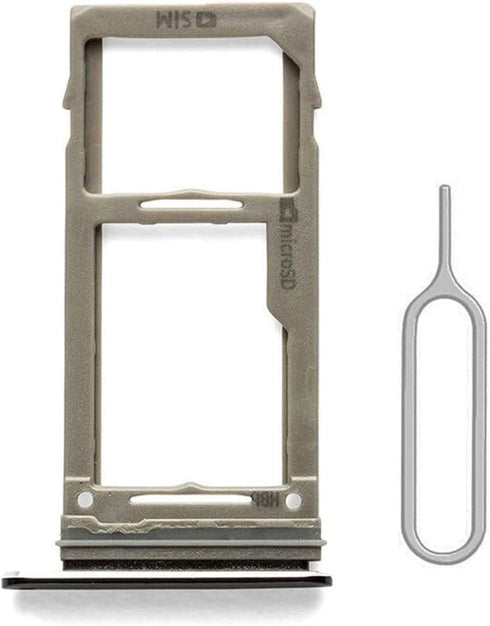 SIM Card Tray Holder Slot Replacement for Samsung Galaxy S10 and S10 + Plus?Black Waterproof Rubber Ring and Eject Pin (Single Sim Card Version).....