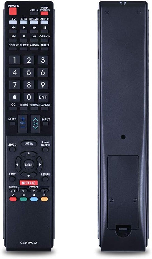 GB118WJSA Replacement TV Remote Control for Sharp Television Fit for Sharp AQUOS TV GB004WJSA GB005WJSA GA890WJSA GB105WJSA GA935WJSAE...