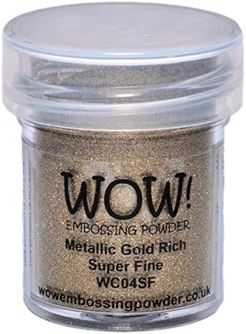 Wow! Embossing Powder Metallic Bundle: Gold, Silver, Platinum and Copper, 15ml (1) (1, Brown)...