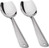 IMEEA Flat Edge Cooking Spoon 18/8 Stainless Steel Serving Spoon 10-Inch Mixing Spoon, Set of 2...