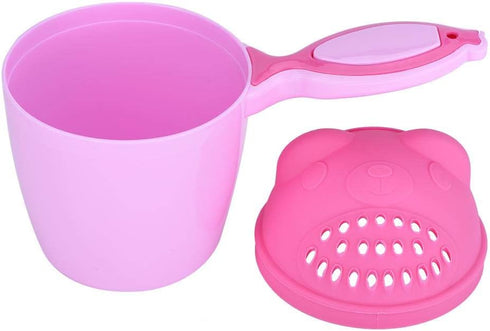 ViaGasaFamido Baby Shampoo Rinse Cup Waterfall Spout Rinse Cup Sprinkler Cute Bear Shape Shower Water Scoop Head Washing Shampoo Rinse Cup Bath Ri...