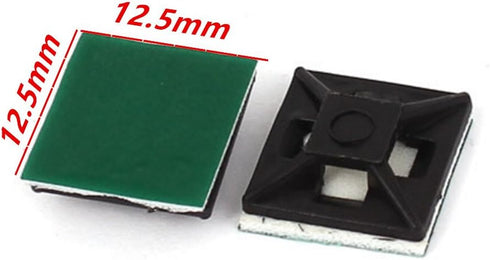 Square Self-Adhesive Cable Tie Mount Bases (12.5x12.5mm)...