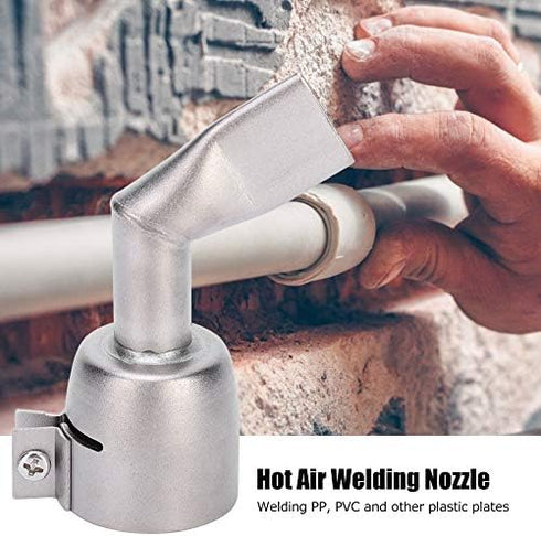 Welding Gun Nozzle, 2Pcs 120 Degree Hot Air Gun Welding Nozzle Stainless Steel Flat Nozzle Weld Torch Accessories for PVC PP...