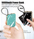 Portable Charger 10000 mAh Power Bank Mini LED Mirror Display Screen Excellent Touch Slim Portable Phone Charger for iPhone 15/14/13/Pro Samsung G...
