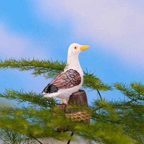 5Pcs Sea Bird Seagull Stand Stump Miniature Fairy Garden Home Houses Decoration Craft Micro Landscaping Decor DIY Accessories, Outdoor Statues, Ga...