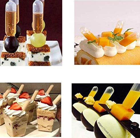4ml Dessert Pipettes 80PCS Plastic Squeeze Transfer Pipettes Dropper Liquid Injector for Cupcake Strawberries...